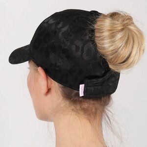 Ponyflo Leopard Women’s Cap/Hat adjustable/velcro/black/polyester